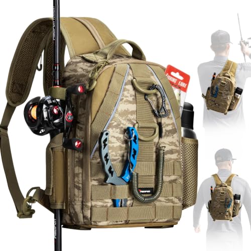Fishing Backpack (Khaki Camouflage / Standard)
