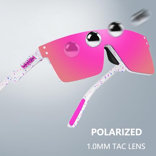 Polarized Sunglasses for Men (White/Pink)