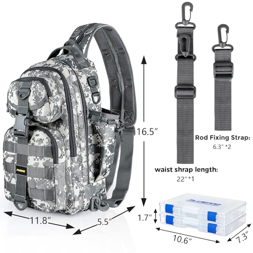 Fishing Backpack Tackle Bag (Acu Backpack With 4 Boxes)