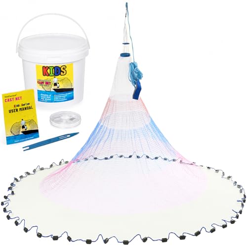 Fishing Cast Net for Kids (4.5-ft radius)