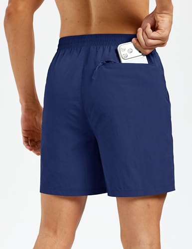 Men's Hiking Fishing Shorts UPF 50+ Quick Dry Lightweight 6" Summer Casual Shorts with Zipper Pockets RoyalBlue (Small / Royalblue)
