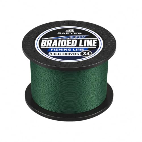 4 8 Strands Braided Fishing Line Zero Stretch (Moss Green / X4-13LB-300YDS)