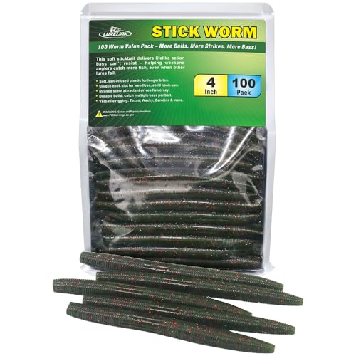 Wacky Worms Soft Plastic for Bass Fishing Lures
