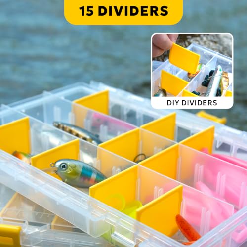 Tackle Box 3600 Plastic Tackle Trays Fishing Tackle Box Storage Organizer with Removable Dividers 4 Packs Lure Terminal Storage