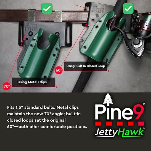JettyHawk Fishing Rod Hip Holster (Grey)