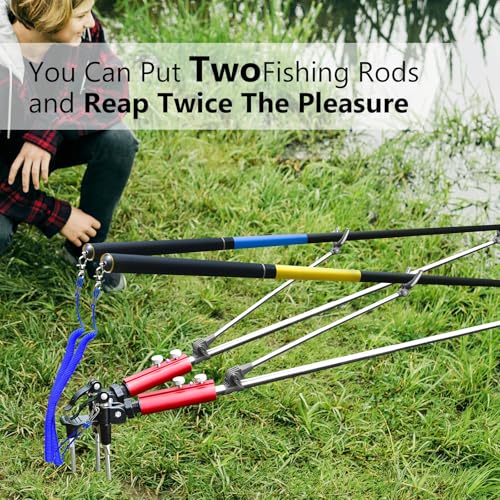 Fishing Rod Holders (Red-Double-headed)