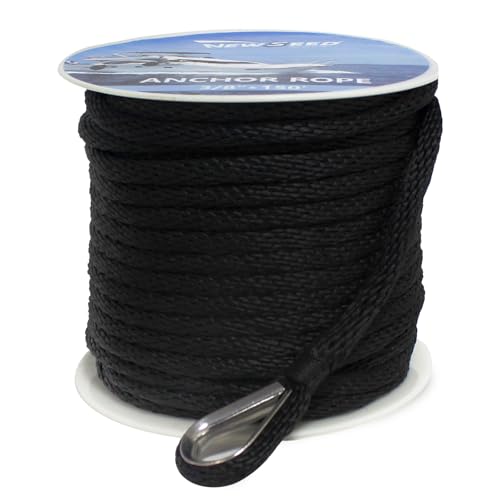 NEWSEED Anchor Line Premium Solid Braid Nylon MFP Anchor Boat Rope