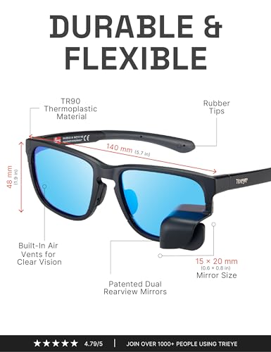 Classic Cycling Glasses with Rear (Reflective Blue)