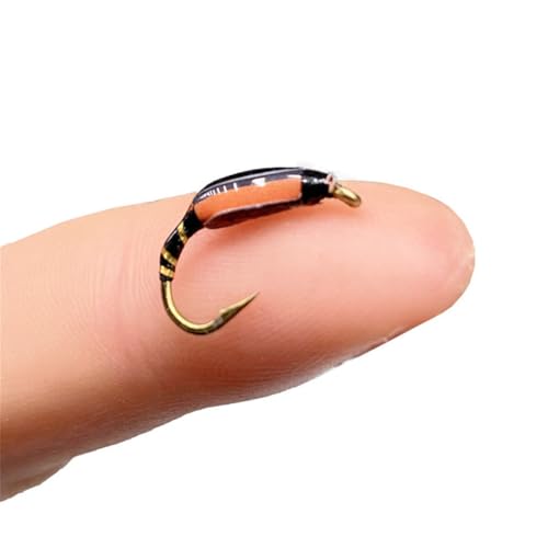 24Pcs Fly Fishing Flies Trout Lures Fishing Tackle Fly Fishing Flies with Boxed Trout Bass Artificial Fish Bait (24Pcs-Caddis Midges)