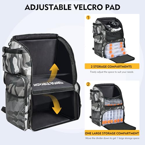 Fishing Backpack (Grey+Black)