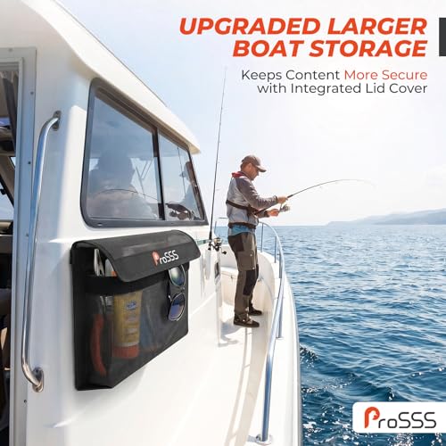 Boat Storage Mesh Bag with Secure Closure Flap