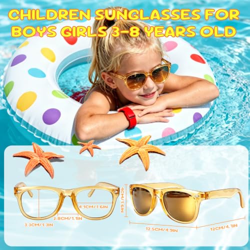 24 Pack Kids Sunglasses Bulk Party Favors for Age 3 (Colorful)