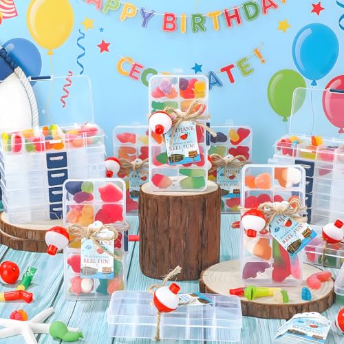 Fishing Party Favors Tackle Boxes with Thank You Cards