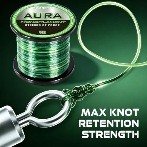 Aura Monofilament Fishing Line (Moss Green / 12LB（1050YDS）)