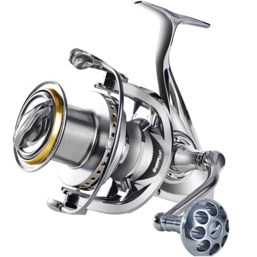 Heavy Duty Spinning Reel Metal Body with CNC Machined Spool 55LB Max Drag 8
