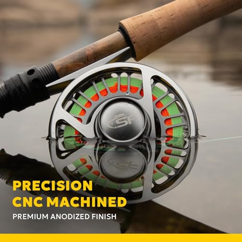 SF 003 Pro Fly Fishing Reel (Gunmetal Gray/Moss Green / 5/6wt)