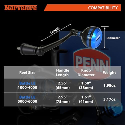 Foldable Power Handle for Penn Battle II III IV