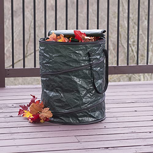 Pop‑Up Hamper and Camping Trash Can with Zippered Top and Collapsible Portable Design (30 Gallon)