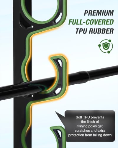 Fishing Rod Rack (Green / 3 pack holds up 15 rods)