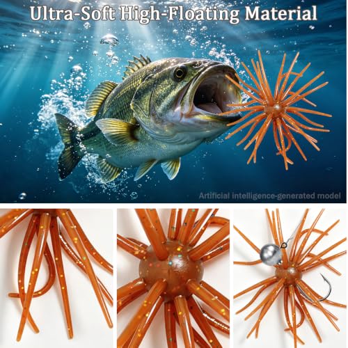 Bass Fishing Lures (B-10PCS 4.33in Dark Brown)