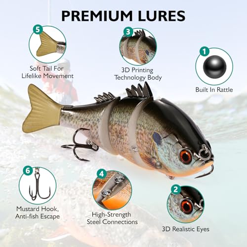 3 Pieces Swimbait Fishing Lures (G)