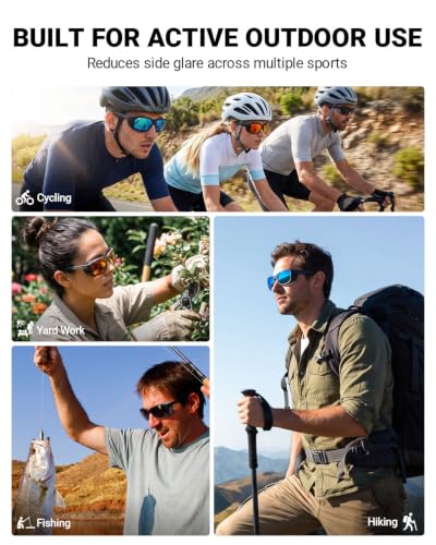 Polarized Sunglasses with Removable Side Shields
