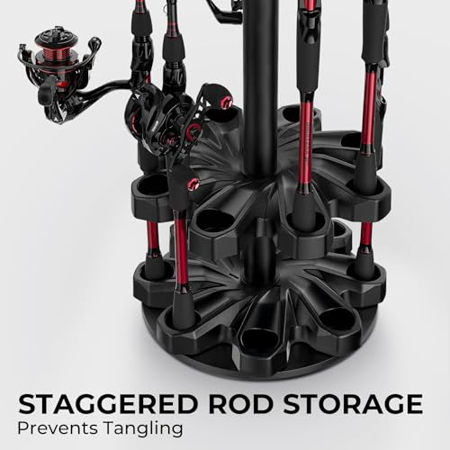 Rotating Fishing Rod Holder for Garage
