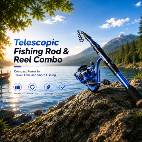 Telescopic Fishing Combo Kit with EVA Bag