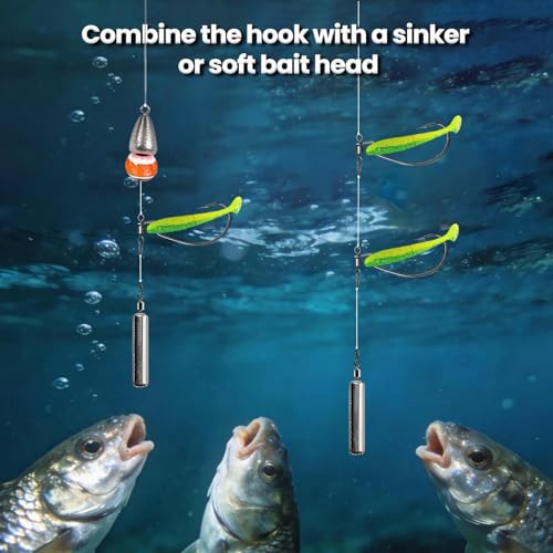 30 60Pcs Swivel Drop Shot Hooks Kit