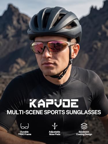 Polarized Sports Sunglasses for Men Women (02a Pink)