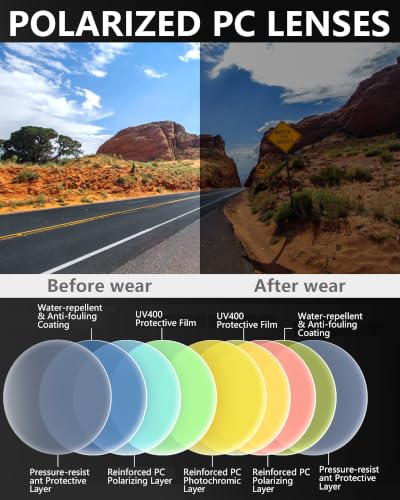Sport Sunglasses that Fit Over Glasses for Women Men Polarized