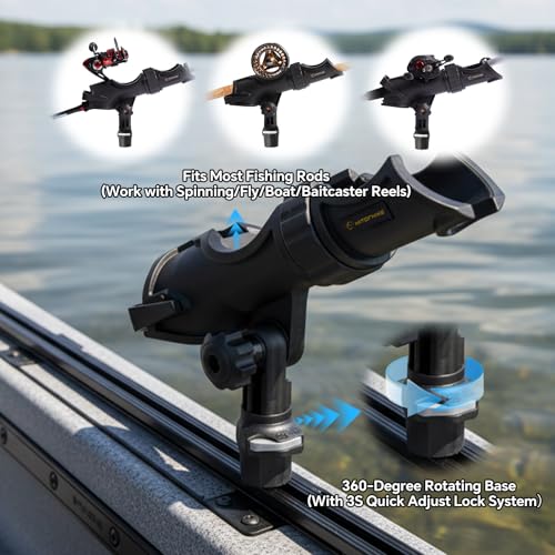 Kayak Track Mount Fishing Rod Holder