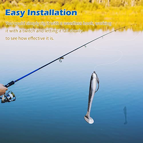 Paddle Tail Swimbait Fishing Lures for Bass Fishing (Model H)