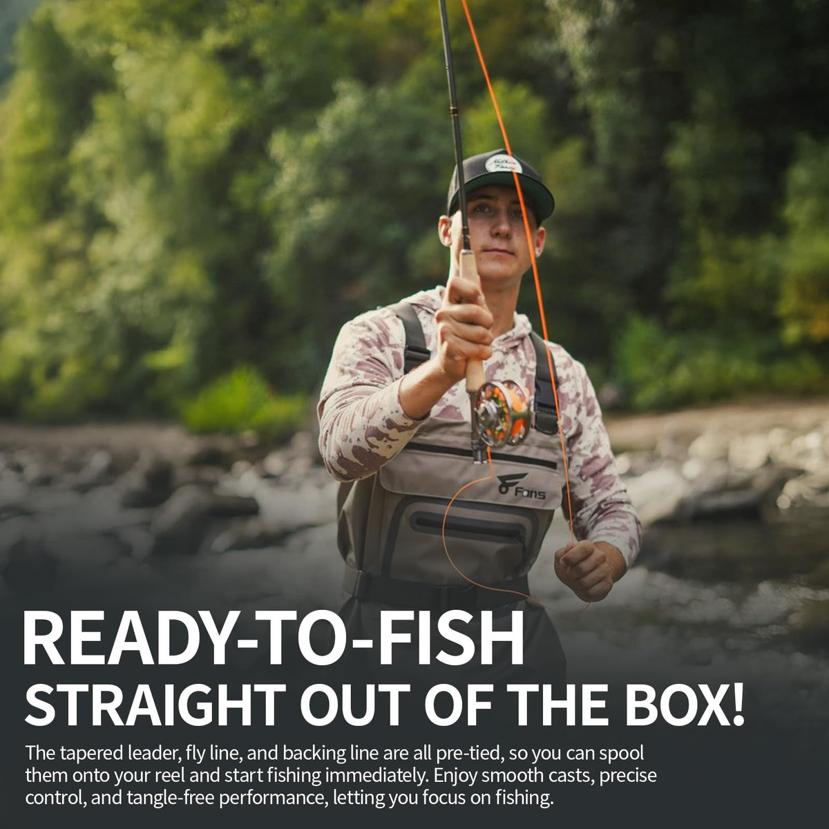 8Fans Fly Fishing Line Combo (Orange / WF-5F)