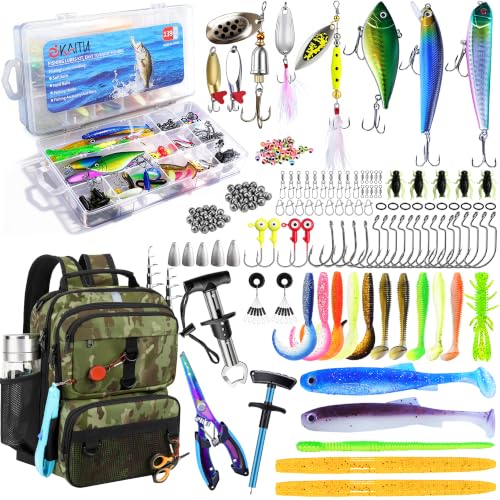 Fishing Backpack with Tackle Boxes and Rod Holder