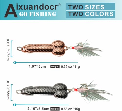 Bass Fishing Lure (Rose Gold and Sliver Gray / 15g, 11g)