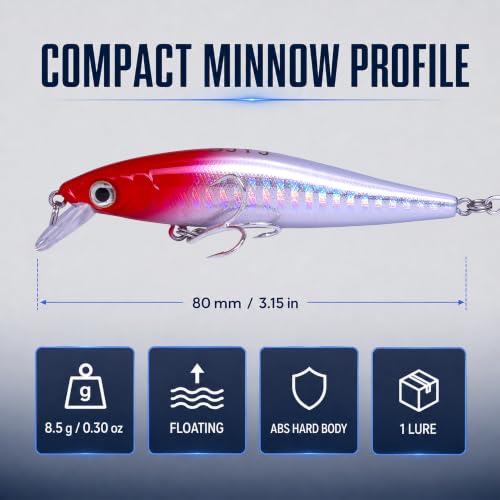 Floating Minnow Fishing Lure (B2-1PCS/0.3OZ-3.35")