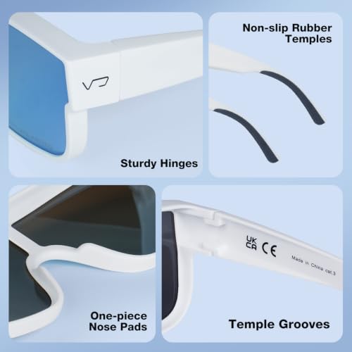 Polarized Fit Over Glasses Sunglasses for Men Women UV Protection (04-blue)