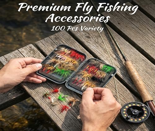 Fly Fishing Flies Nymphs for Fly Fishing Trout Lures with Magnetic Fly Box