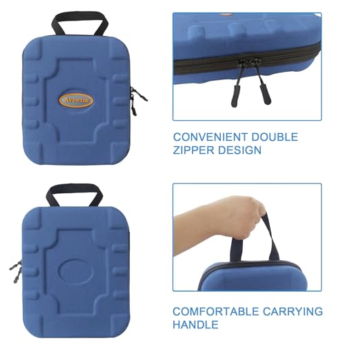Fishing Tackle Binder Hard EVA Shell Cover Fishing Bait Organized Storage Saltwater Resistant Fishing Tackle Storage Bag (Blue)
