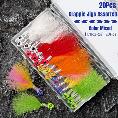 Crappie Hair Jigs (1/8oz-20pcs)