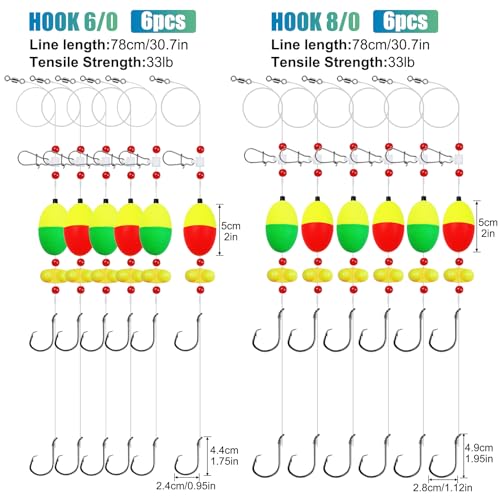 Fish Finder Rigs (8/0 Double Hook-6pcs)