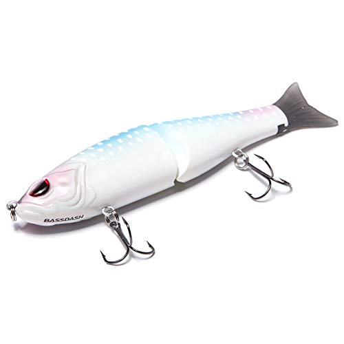 SwimShad Glide Baits Jointed Swimbait Bass Pike Salmon Trout Muskie Fishing Lure (Scales / 4.5in/0.65oz)