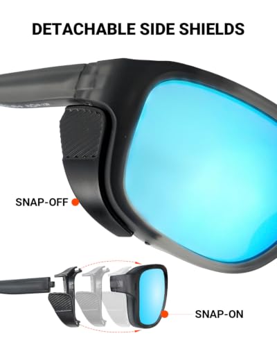 Polarized Sport Sunglasses with Removable Side Shields