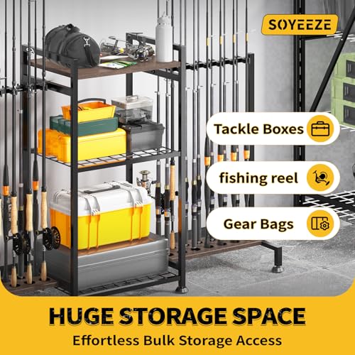 Fishing Rod Holder for 28 Rods (Black-28 Rods / 28 Rods)