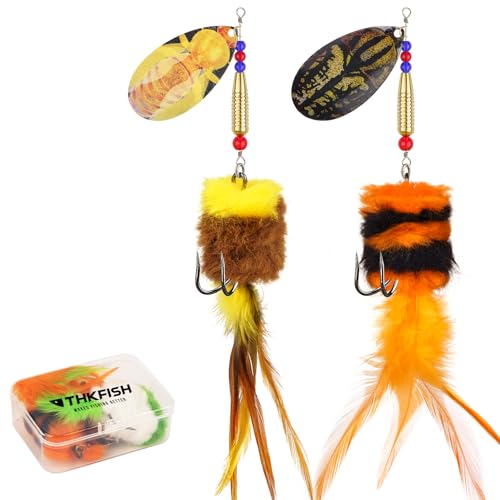 Musky Pike Walleye Fishing Lure (Yellow&Orange / 1 oz---2pcs)