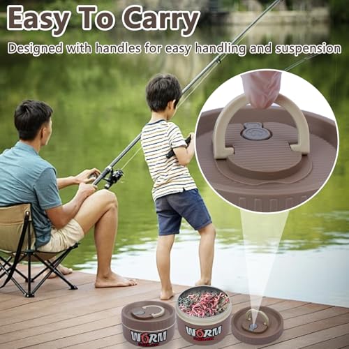 2Pcs Live Bait Storage (Khaki)