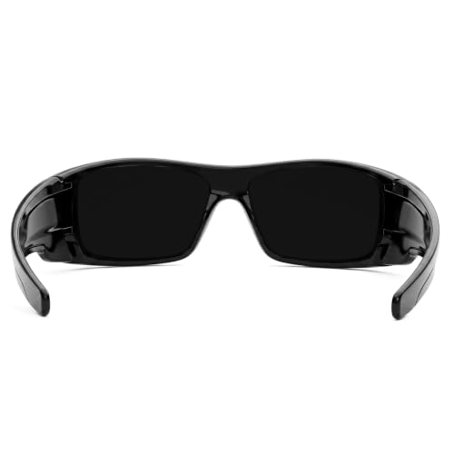 Z87 Wrap Around Safety Sunglasses for Big Heads Men TR90 Ultralight UV400 Protection 8711