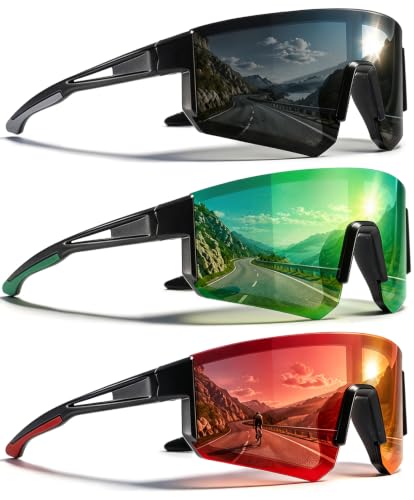 3 Pack Polarized Sports Sunglasses UV400