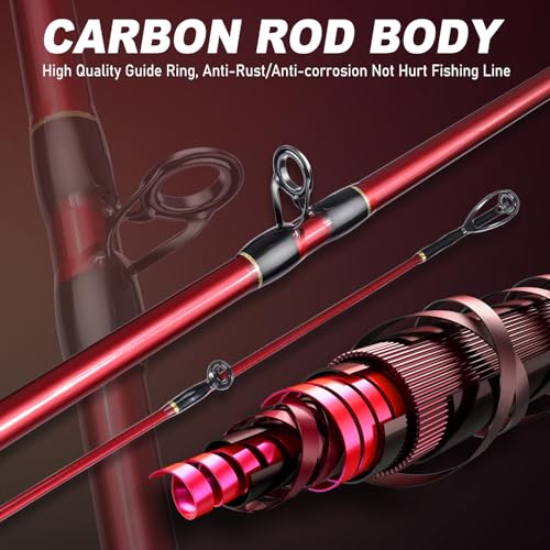 Twin Tip Fishing Rod and Reel Combo (C:RED18Q-L COMBO / 5.9FT)